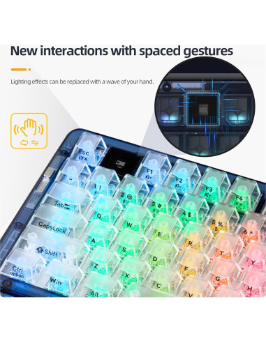 Teclado Mecánico IROK OP75 RGB Inalámbrico 75% Blanco