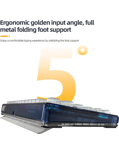 Teclado Mecánico IROK OP75 RGB Inalámbrico 75% Blanco