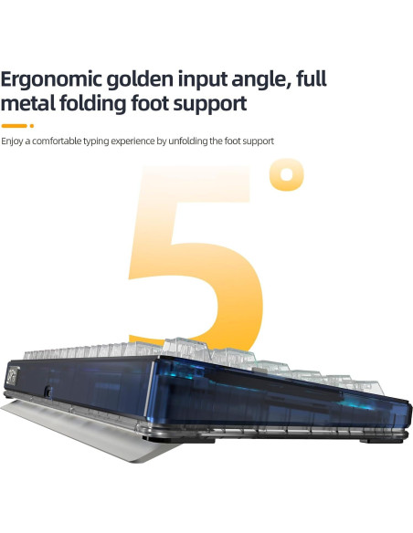 Teclado Mecánico IROK OP75 RGB Inalámbrico 75% Blanco