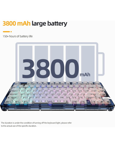 Teclado Mecánico IROK OP75 RGB Inalámbrico 75% Blanco