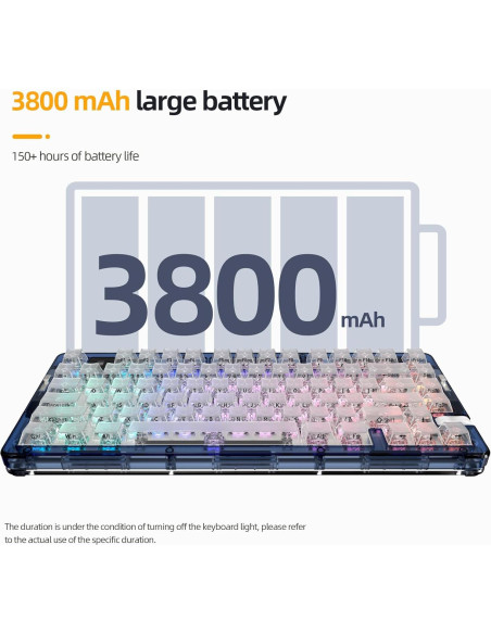 Teclado Mecánico IROK OP75 RGB Inalámbrico 75% Blanco