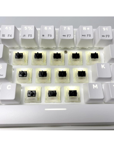 Interruptores Mecánicos Gateron Milky Yellow 72pcs Negro
