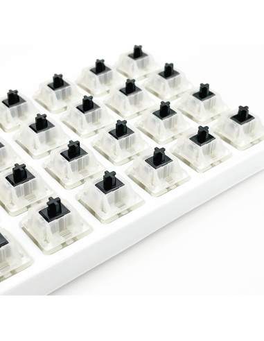 Interruptores Mecánicos Gateron Milky Yellow 72pcs Negro