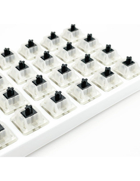 Interruptores Mecánicos Gateron Milky Yellow 72pcs Negro