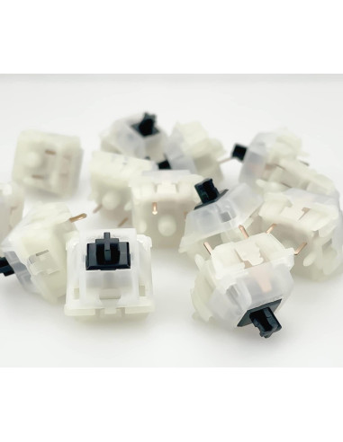 Interruptores Mecánicos Gateron Milky Yellow 72pcs Negro