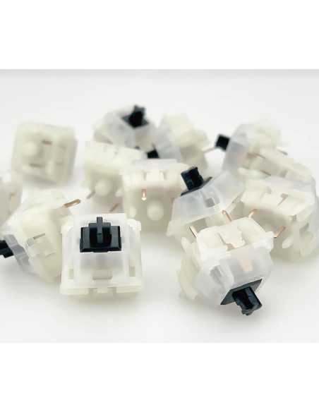 Interruptores Mecánicos Gateron Milky Yellow 72pcs Negro