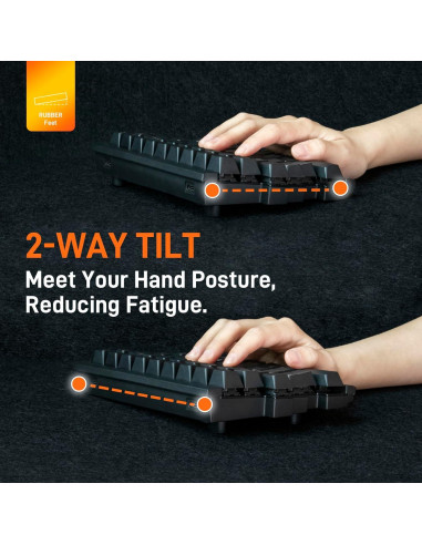 Teclado Mecánico Ergonómico Mistel MD770 TKL Cherry MX PBT