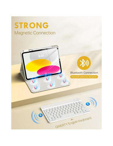 Funda con Teclado Bluetooth MoKo para iPad 11" y 10.9"