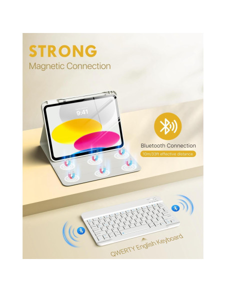 Funda con Teclado Bluetooth MoKo para iPad 11" y 10.9"