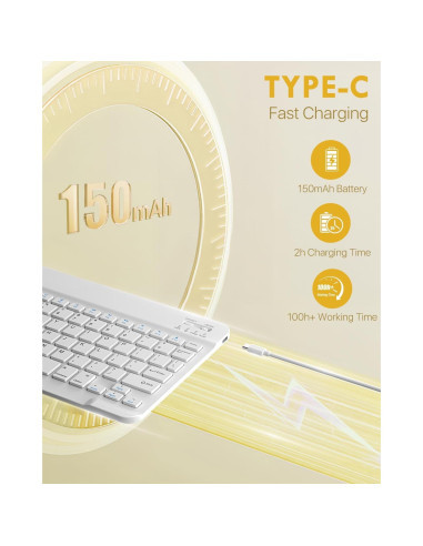 Funda con Teclado Bluetooth MoKo para iPad 11" y 10.9"