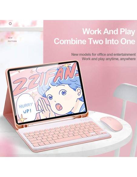 Funda de teclado AnMengXinLing para iPad Air 33 cm y Pro 12.9"