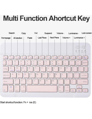 Funda de teclado AnMengXinLing para iPad Air 33 cm y Pro 12.9"