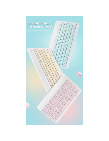 Funda de teclado AnMengXinLing para iPad Air 33 cm y Pro 12.9"