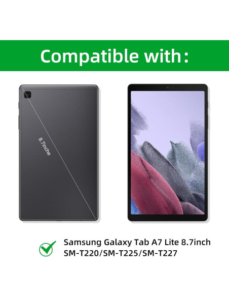 Funda Teclado Retroiluminado WERNURPAI para Galaxy A7 Lite 8.7"