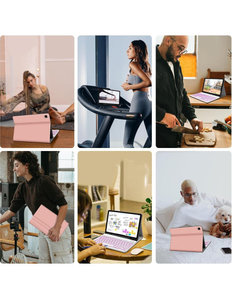 Funda Teclado Retroiluminado WERNURPAI para Galaxy A7 Lite 8.7"