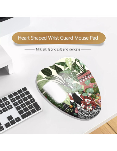 Reposamuñecas ergonómico YKJWW en forma de corazón 29.5x18.3cm