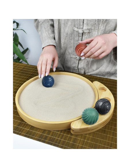 Jardín Zen Japonés Artcome 30cm con Arena y 4 Bolas Zen