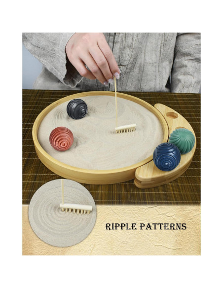 Jardín Zen Japonés Artcome 30cm con Arena y 4 Bolas Zen