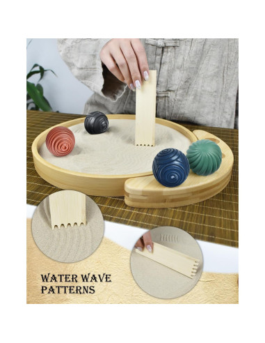 Jardín Zen Japonés Artcome 30cm con Arena y 4 Bolas Zen