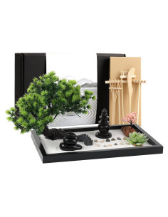 Kit Jardín Zen Thaibear - Decoración Escritorio 14 Piezas