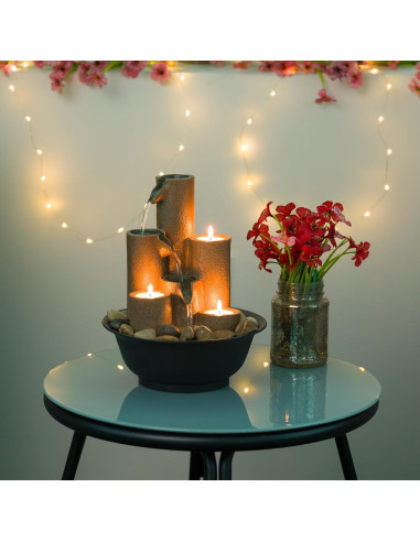 Fuente de Agua de Mesa Interior Alpine WCT202 28 cm 3 Niveles