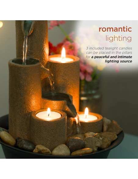 Fuente de Agua de Mesa Interior Alpine WCT202 28 cm 3 Niveles