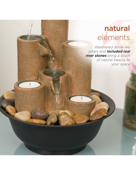 Fuente de Agua de Mesa Interior Alpine WCT202 28 cm 3 Niveles