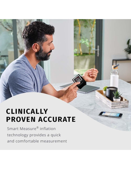 Monitor de Presión Arterial de Muñeca HoMedics Premium - Bluetooth, Preciso