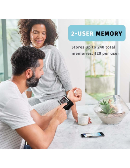 Monitor de Presión Arterial de Muñeca HoMedics Premium - Bluetooth, Preciso