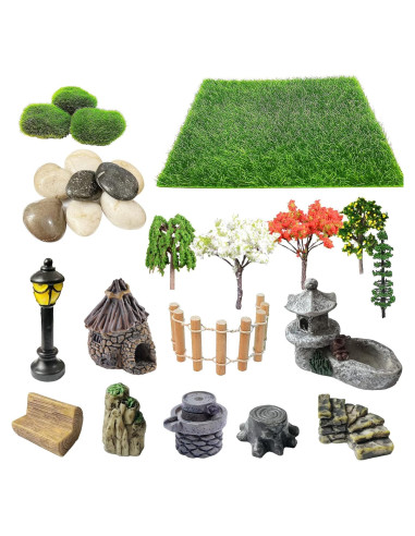 Kit de Mini Jardín Zen 26 Piezas Cayway - Accesorios Decorativos
