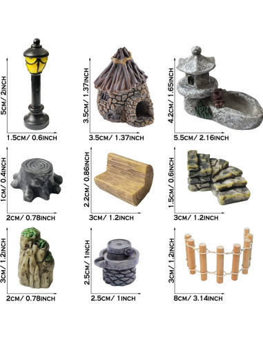 Kit de Mini Jardín Zen 26 Piezas Cayway - Accesorios Decorativos