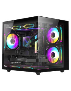 Caja de PC RUIX OV502 Mini-Tower con Ventiladores ARGB 120mm
