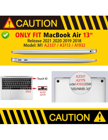 Funda Dura May Chen para MacBook Air 13" M1 2021-2018 - Flores