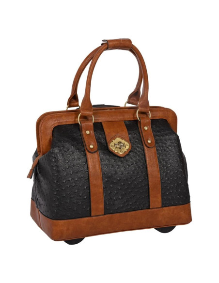 Bolsa de Laptop Rodante JKM & Company para Mujeres - Negro