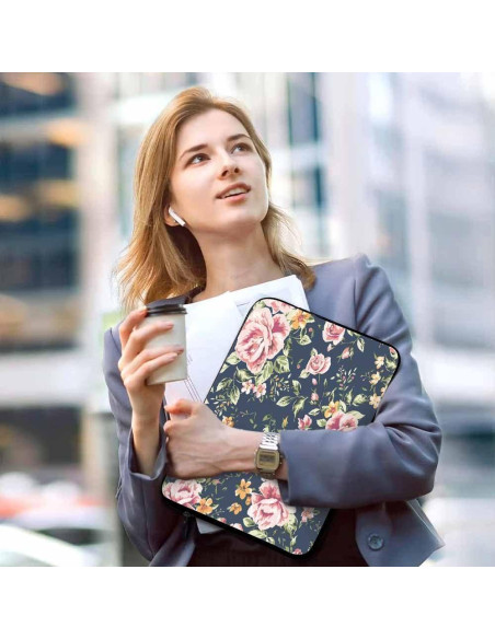 Funda para Laptop 15.6" Nicokee Rosa Vintage Floral