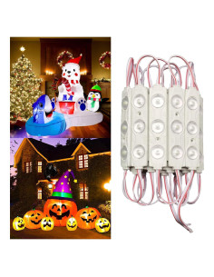 Módulo LED Inflable de Navidad Bymyled 20PCS Blanco 3LED