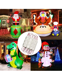 Módulo LED Inflable de Navidad Bymyled 20PCS Blanco 3LED 2