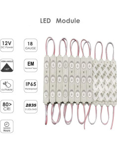 Módulo LED 20pcs 2.99m 2835 SMD 150LM IP65 Blanco 2