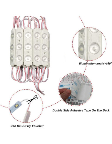 Módulo LED 20pcs 2.99m 2835 SMD 150LM IP65 Blanco