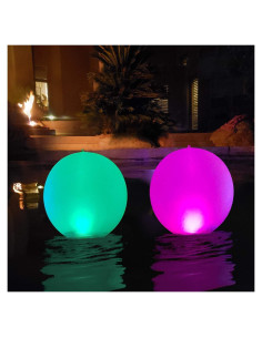 Luces Flotantes LED Solares Esuper 14" IP68 para Piscina - 2 PCS