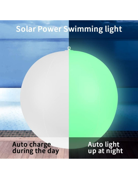 Luces Flotantes Solares GEEDIAR 14" LED Multicolor IP68 - 4 Piezas