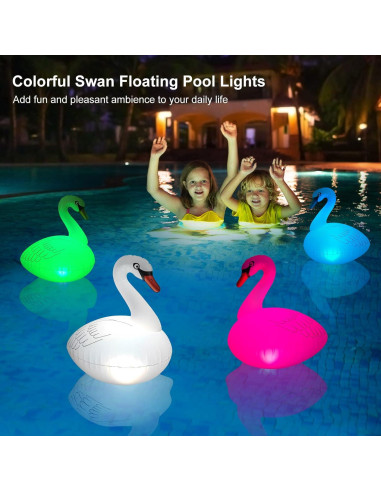 Luces de piscina flotantes Goallim 2 Unidades LED Solar IP68