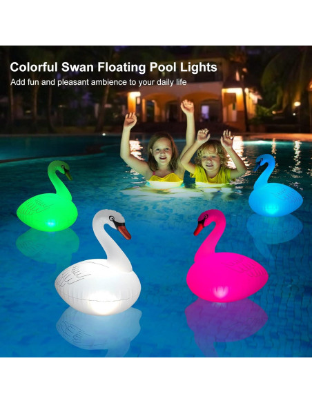 Luces de piscina flotantes Goallim 2 Unidades LED Solar IP68