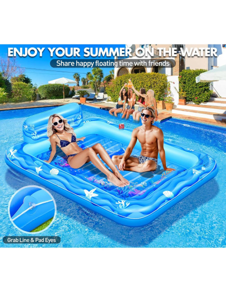 Piscina Inflable Sinbyuer para Bronceado 205x152 cm Azul Claro