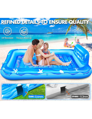 Piscina Inflable Sinbyuer para Bronceado 205x152 cm Azul Claro