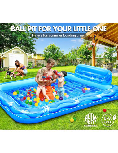 Piscina Inflable Sinbyuer para Bronceado 205x152 cm Azul Claro