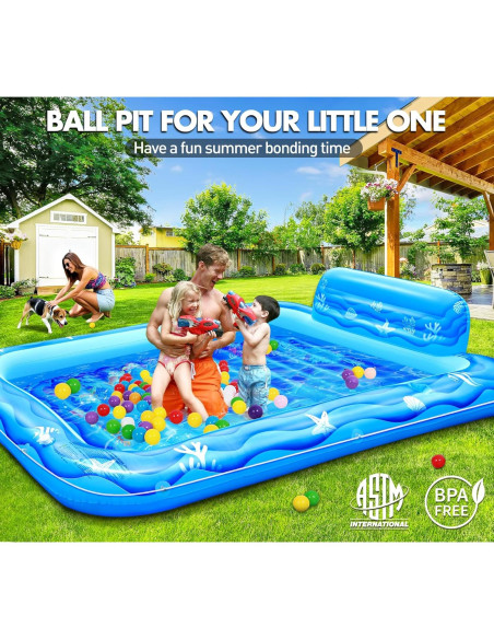 Piscina Inflable Sinbyuer para Bronceado 205x152 cm Azul Claro