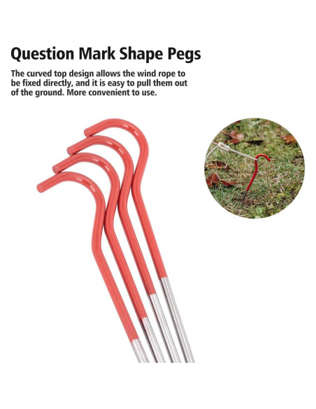 Clavos de Tienda de Camping iBasingo Titanio 8 Piezas 16.5cm