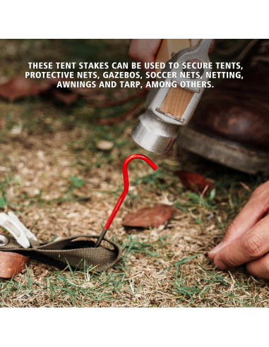 Clavos de Tienda de Camping iBasingo Titanio 8 Piezas 16.5cm