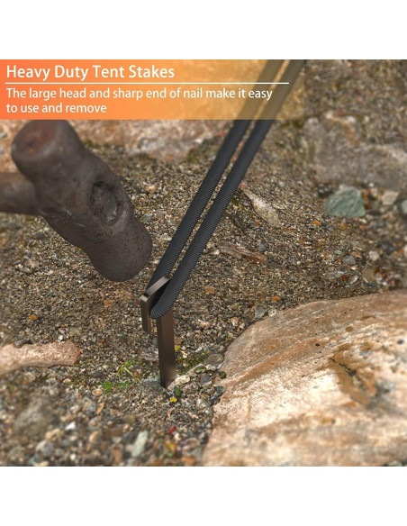 Estacas de Camping de Titanio TIANDLIFE 20cm Alta Resistencia